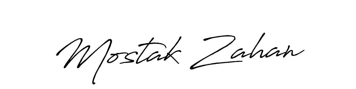 Use a signature maker to create a handwritten signature online. With this signature software, you can design (Antro_Vectra_Bolder) your own signature for name Mostak Zahan. Mostak Zahan signature style 7 images and pictures png