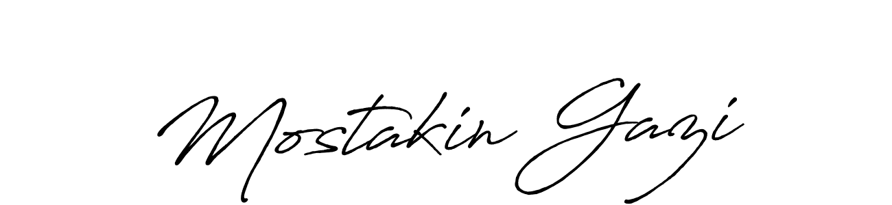 How to make Mostakin Gazi name signature. Use Antro_Vectra_Bolder style for creating short signs online. This is the latest handwritten sign. Mostakin Gazi signature style 7 images and pictures png