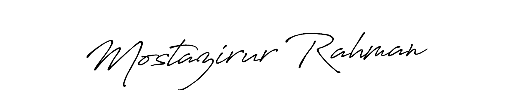 Create a beautiful signature design for name Mostazirur Rahman. With this signature (Antro_Vectra_Bolder) fonts, you can make a handwritten signature for free. Mostazirur Rahman signature style 7 images and pictures png