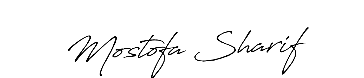 Use a signature maker to create a handwritten signature online. With this signature software, you can design (Antro_Vectra_Bolder) your own signature for name Mostofa Sharif. Mostofa Sharif signature style 7 images and pictures png