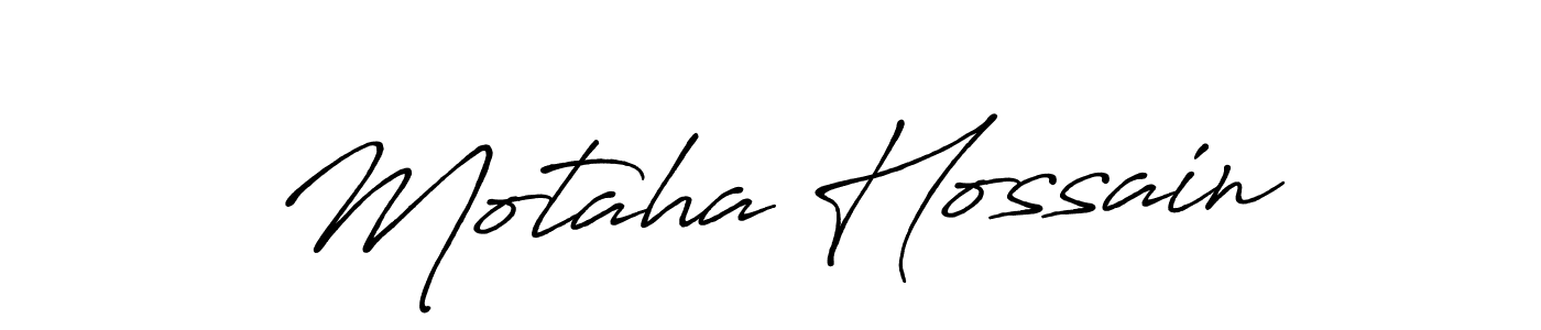 Also we have Motaha Hossain name is the best signature style. Create professional handwritten signature collection using Antro_Vectra_Bolder autograph style. Motaha Hossain signature style 7 images and pictures png