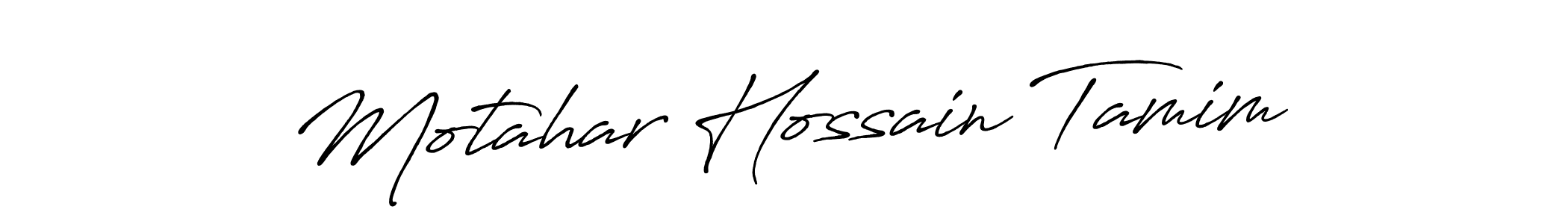 Make a beautiful signature design for name Motahar Hossain Tamim. With this signature (Antro_Vectra_Bolder) style, you can create a handwritten signature for free. Motahar Hossain Tamim signature style 7 images and pictures png