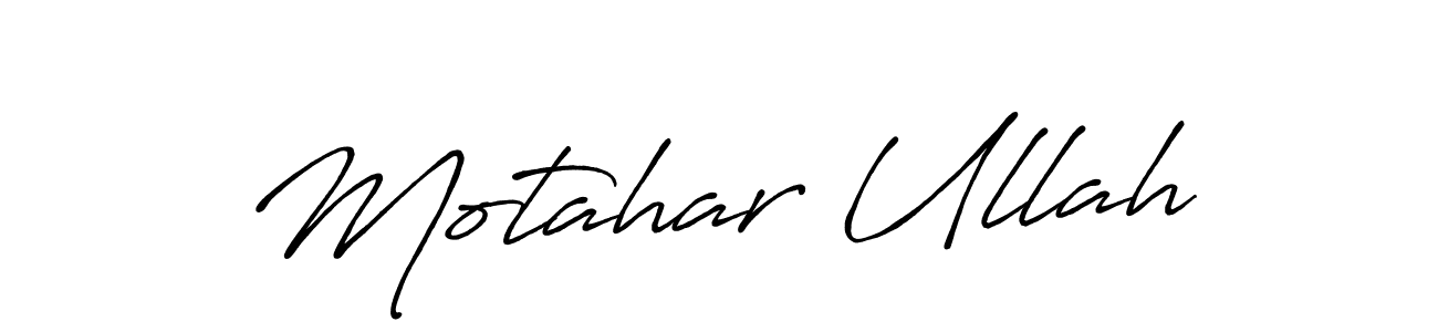 Use a signature maker to create a handwritten signature online. With this signature software, you can design (Antro_Vectra_Bolder) your own signature for name Motahar Ullah. Motahar Ullah signature style 7 images and pictures png