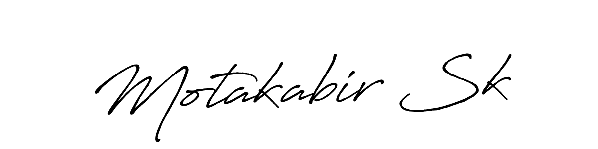 Make a beautiful signature design for name Motakabir Sk. With this signature (Antro_Vectra_Bolder) style, you can create a handwritten signature for free. Motakabir Sk signature style 7 images and pictures png