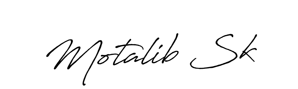 if you are searching for the best signature style for your name Motalib Sk. so please give up your signature search. here we have designed multiple signature styles  using Antro_Vectra_Bolder. Motalib Sk signature style 7 images and pictures png