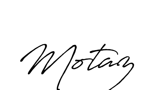 Design your own signature with our free online signature maker. With this signature software, you can create a handwritten (Antro_Vectra_Bolder) signature for name Motaz. Motaz signature style 7 images and pictures png