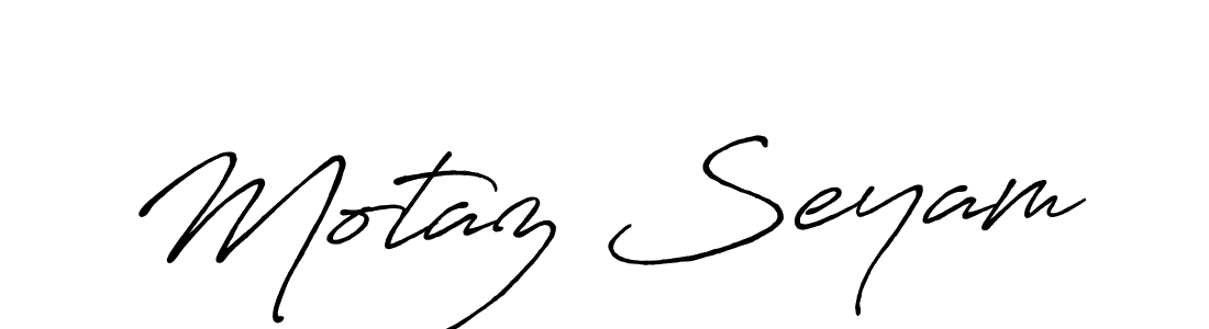 Also we have Motaz Seyam name is the best signature style. Create professional handwritten signature collection using Antro_Vectra_Bolder autograph style. Motaz Seyam signature style 7 images and pictures png