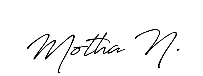 Design your own signature with our free online signature maker. With this signature software, you can create a handwritten (Antro_Vectra_Bolder) signature for name Motha N.. Motha N. signature style 7 images and pictures png