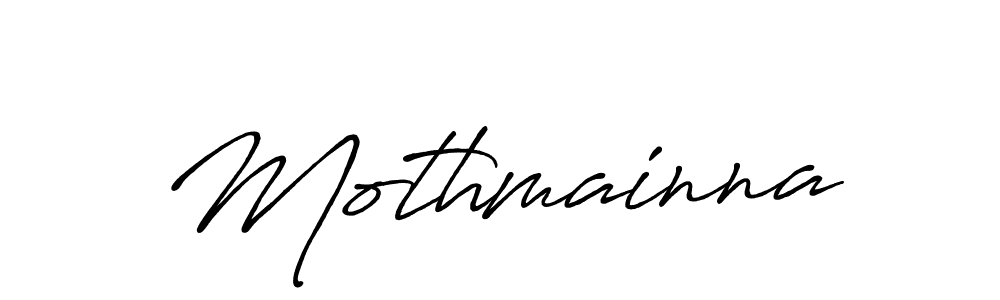 Use a signature maker to create a handwritten signature online. With this signature software, you can design (Antro_Vectra_Bolder) your own signature for name Mothmainna. Mothmainna signature style 7 images and pictures png