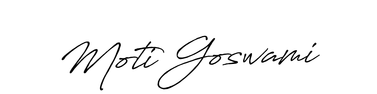 Make a beautiful signature design for name Moti Goswami. With this signature (Antro_Vectra_Bolder) style, you can create a handwritten signature for free. Moti Goswami signature style 7 images and pictures png