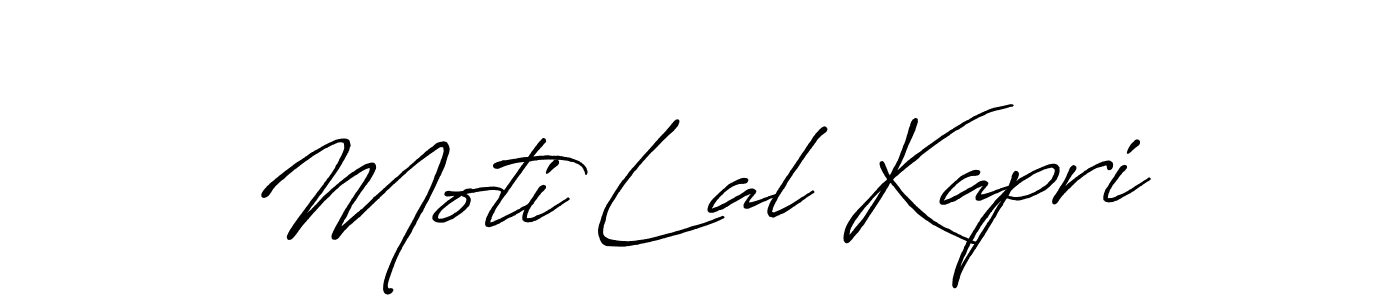Make a beautiful signature design for name Moti Lal Kapri. With this signature (Antro_Vectra_Bolder) style, you can create a handwritten signature for free. Moti Lal Kapri signature style 7 images and pictures png