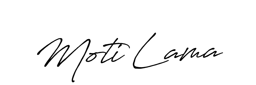 Create a beautiful signature design for name Moti Lama. With this signature (Antro_Vectra_Bolder) fonts, you can make a handwritten signature for free. Moti Lama signature style 7 images and pictures png