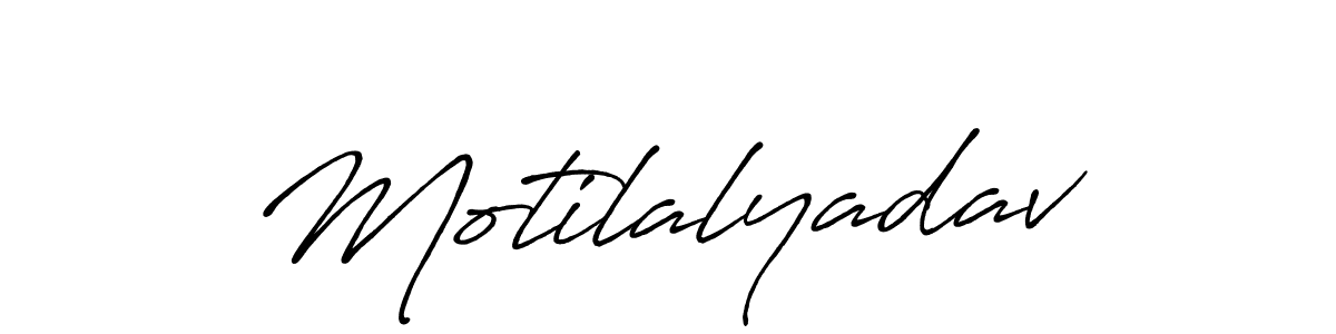 Make a beautiful signature design for name Motilalyadav. With this signature (Antro_Vectra_Bolder) style, you can create a handwritten signature for free. Motilalyadav signature style 7 images and pictures png