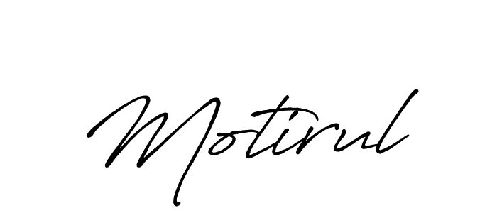 The best way (Antro_Vectra_Bolder) to make a short signature is to pick only two or three words in your name. The name Motirul include a total of six letters. For converting this name. Motirul signature style 7 images and pictures png