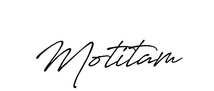 Use a signature maker to create a handwritten signature online. With this signature software, you can design (Antro_Vectra_Bolder) your own signature for name Motitam. Motitam signature style 7 images and pictures png
