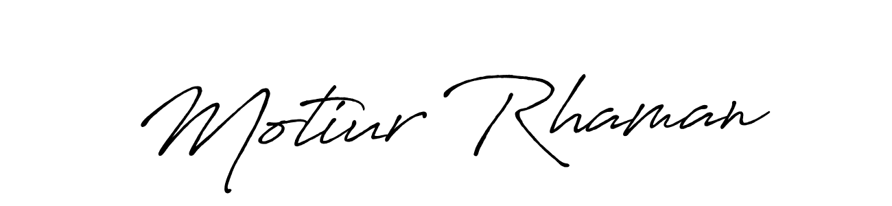 How to make Motiur Rhaman name signature. Use Antro_Vectra_Bolder style for creating short signs online. This is the latest handwritten sign. Motiur Rhaman signature style 7 images and pictures png