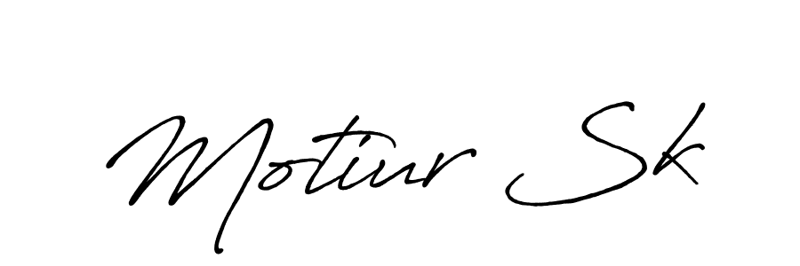 How to make Motiur Sk name signature. Use Antro_Vectra_Bolder style for creating short signs online. This is the latest handwritten sign. Motiur Sk signature style 7 images and pictures png