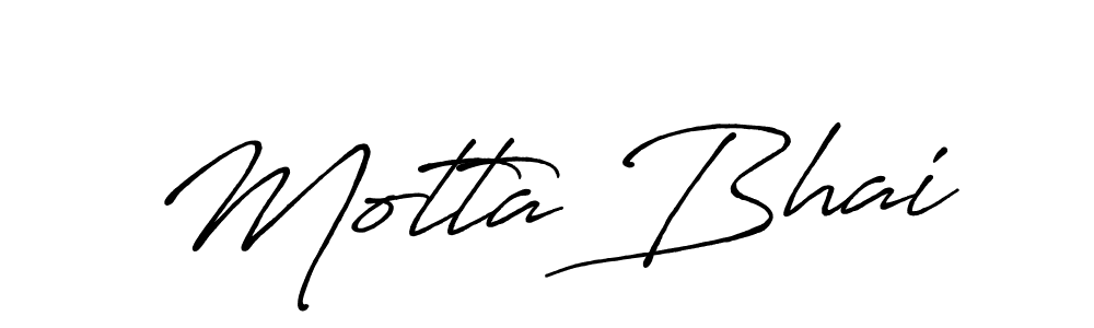 How to make Motta Bhai signature? Antro_Vectra_Bolder is a professional autograph style. Create handwritten signature for Motta Bhai name. Motta Bhai signature style 7 images and pictures png