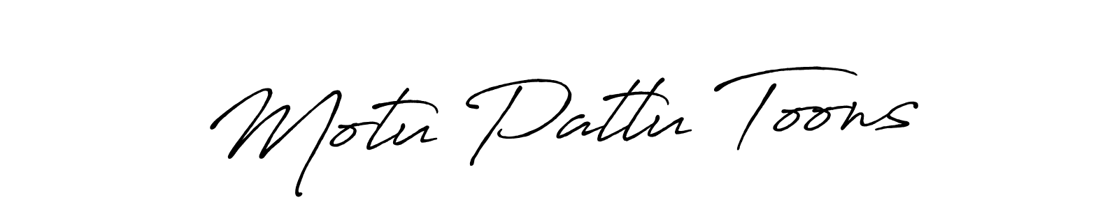 Create a beautiful signature design for name Motu Patlu Toons. With this signature (Antro_Vectra_Bolder) fonts, you can make a handwritten signature for free. Motu Patlu Toons signature style 7 images and pictures png