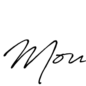 Use a signature maker to create a handwritten signature online. With this signature software, you can design (Antro_Vectra_Bolder) your own signature for name Mou. Mou signature style 7 images and pictures png
