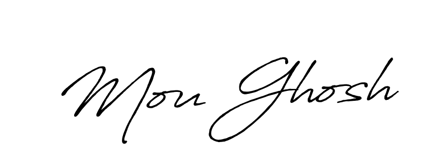Create a beautiful signature design for name Mou Ghosh. With this signature (Antro_Vectra_Bolder) fonts, you can make a handwritten signature for free. Mou Ghosh signature style 7 images and pictures png