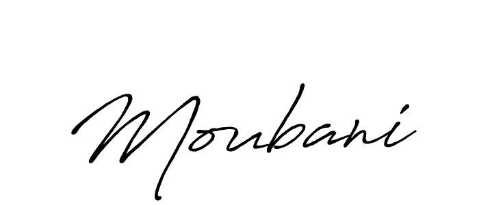 Create a beautiful signature design for name Moubani. With this signature (Antro_Vectra_Bolder) fonts, you can make a handwritten signature for free. Moubani signature style 7 images and pictures png