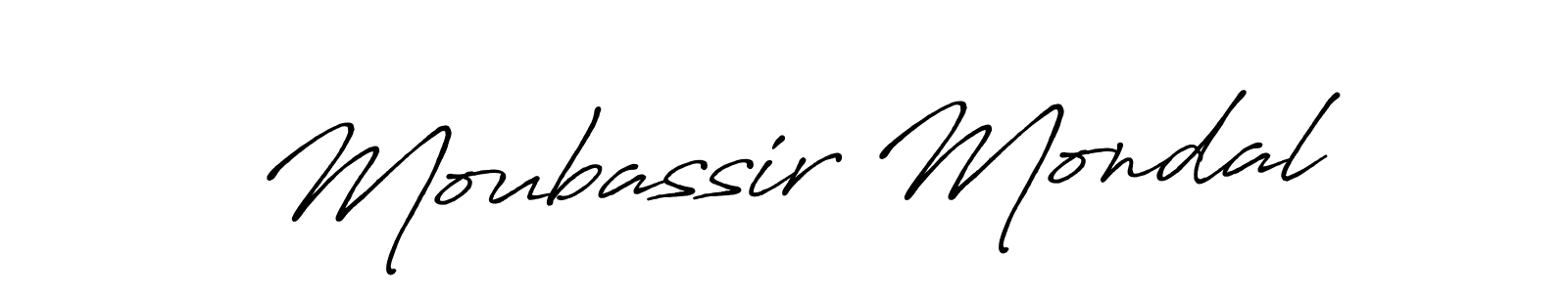 Use a signature maker to create a handwritten signature online. With this signature software, you can design (Antro_Vectra_Bolder) your own signature for name Moubassir Mondal. Moubassir Mondal signature style 7 images and pictures png