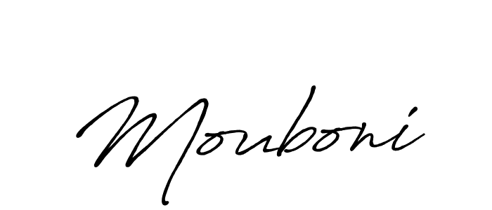 How to make Mouboni signature? Antro_Vectra_Bolder is a professional autograph style. Create handwritten signature for Mouboni name. Mouboni signature style 7 images and pictures png