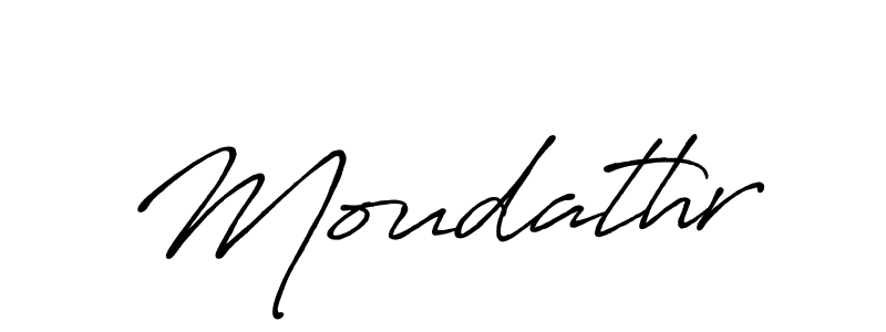 Use a signature maker to create a handwritten signature online. With this signature software, you can design (Antro_Vectra_Bolder) your own signature for name Moudathr. Moudathr signature style 7 images and pictures png