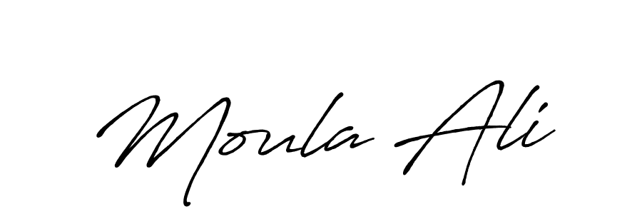 How to make Moula Ali name signature. Use Antro_Vectra_Bolder style for creating short signs online. This is the latest handwritten sign. Moula Ali signature style 7 images and pictures png