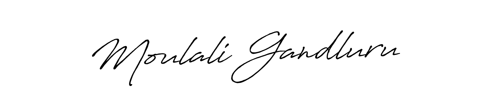 Moulali Gandluru stylish signature style. Best Handwritten Sign (Antro_Vectra_Bolder) for my name. Handwritten Signature Collection Ideas for my name Moulali Gandluru. Moulali Gandluru signature style 7 images and pictures png