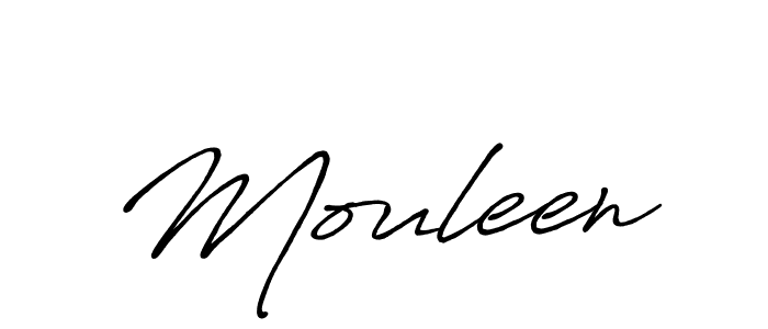 How to make Mouleen signature? Antro_Vectra_Bolder is a professional autograph style. Create handwritten signature for Mouleen name. Mouleen signature style 7 images and pictures png