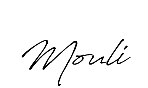 Create a beautiful signature design for name Mouli. With this signature (Antro_Vectra_Bolder) fonts, you can make a handwritten signature for free. Mouli signature style 7 images and pictures png