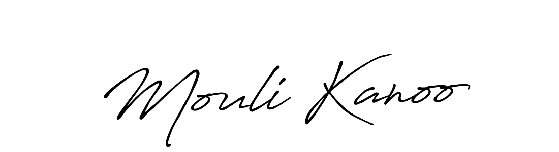 You should practise on your own different ways (Antro_Vectra_Bolder) to write your name (Mouli Kanoo) in signature. don't let someone else do it for you. Mouli Kanoo signature style 7 images and pictures png