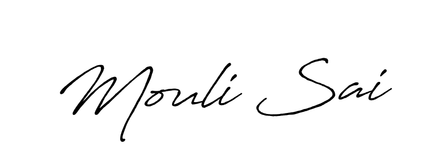 Also we have Mouli Sai name is the best signature style. Create professional handwritten signature collection using Antro_Vectra_Bolder autograph style. Mouli Sai signature style 7 images and pictures png