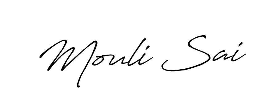 Also we have Mouli Sai name is the best signature style. Create professional handwritten signature collection using Antro_Vectra_Bolder autograph style. Mouli Sai signature style 7 images and pictures png