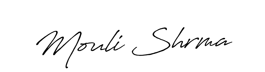 Use a signature maker to create a handwritten signature online. With this signature software, you can design (Antro_Vectra_Bolder) your own signature for name Mouli Shrma. Mouli Shrma signature style 7 images and pictures png