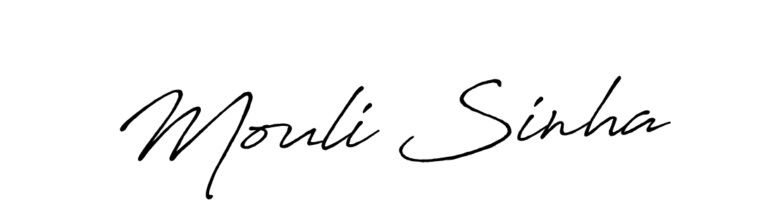 Also we have Mouli Sinha name is the best signature style. Create professional handwritten signature collection using Antro_Vectra_Bolder autograph style. Mouli Sinha signature style 7 images and pictures png