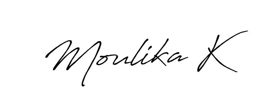See photos of Moulika K official signature by Spectra . Check more albums & portfolios. Read reviews & check more about Antro_Vectra_Bolder font. Moulika K signature style 7 images and pictures png