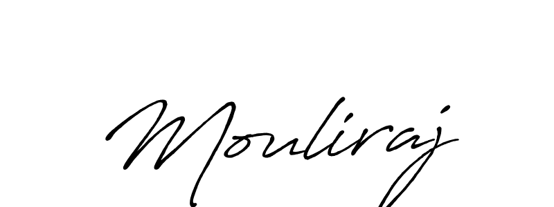 How to make Mouliraj name signature. Use Antro_Vectra_Bolder style for creating short signs online. This is the latest handwritten sign. Mouliraj signature style 7 images and pictures png