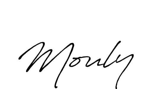 How to make Mouly signature? Antro_Vectra_Bolder is a professional autograph style. Create handwritten signature for Mouly name. Mouly signature style 7 images and pictures png