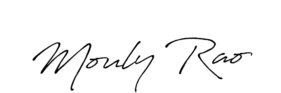 Create a beautiful signature design for name Mouly Rao. With this signature (Antro_Vectra_Bolder) fonts, you can make a handwritten signature for free. Mouly Rao signature style 7 images and pictures png