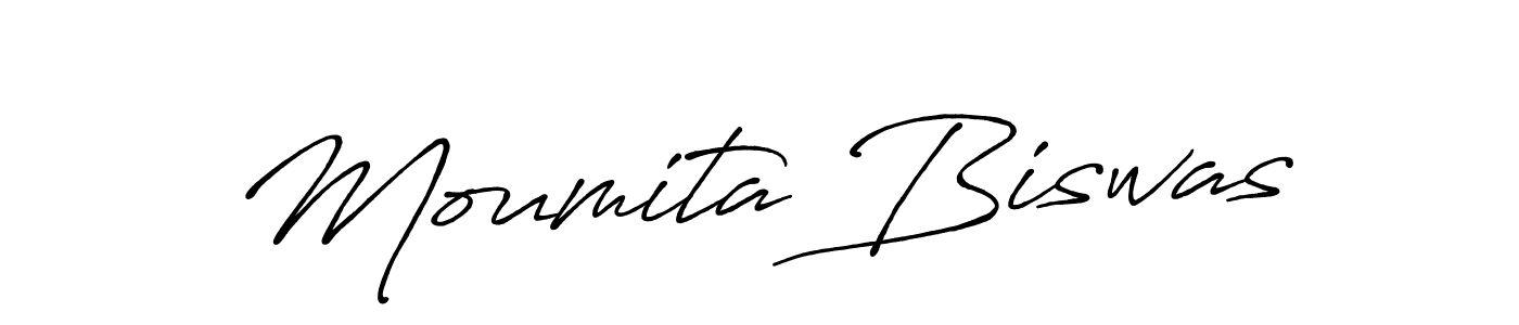 Create a beautiful signature design for name Moumita Biswas. With this signature (Antro_Vectra_Bolder) fonts, you can make a handwritten signature for free. Moumita Biswas signature style 7 images and pictures png