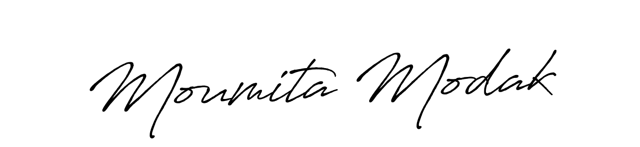 It looks lik you need a new signature style for name Moumita Modak. Design unique handwritten (Antro_Vectra_Bolder) signature with our free signature maker in just a few clicks. Moumita Modak signature style 7 images and pictures png