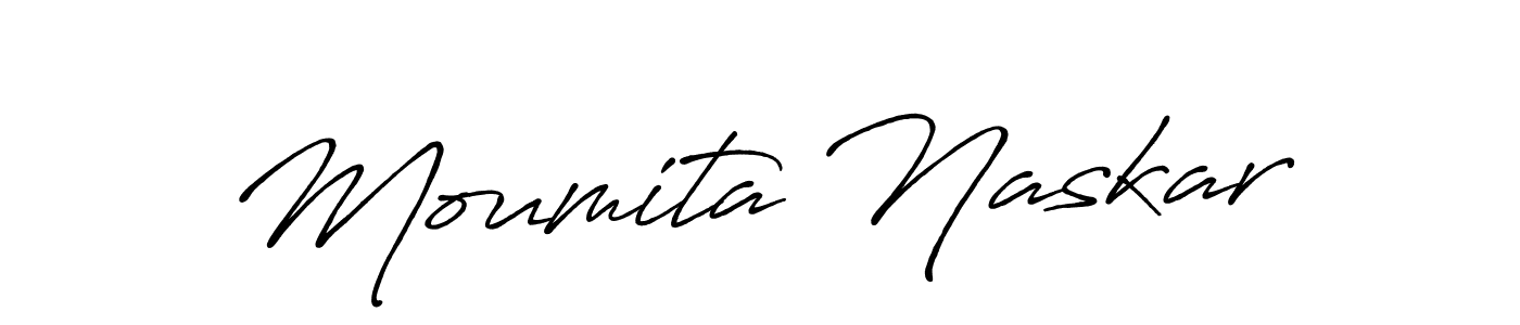 Use a signature maker to create a handwritten signature online. With this signature software, you can design (Antro_Vectra_Bolder) your own signature for name Moumita Naskar. Moumita Naskar signature style 7 images and pictures png