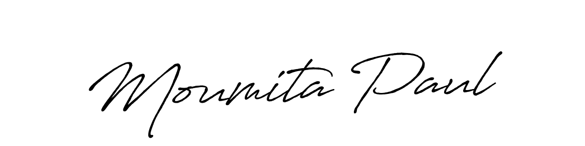 Moumita Paul stylish signature style. Best Handwritten Sign (Antro_Vectra_Bolder) for my name. Handwritten Signature Collection Ideas for my name Moumita Paul. Moumita Paul signature style 7 images and pictures png