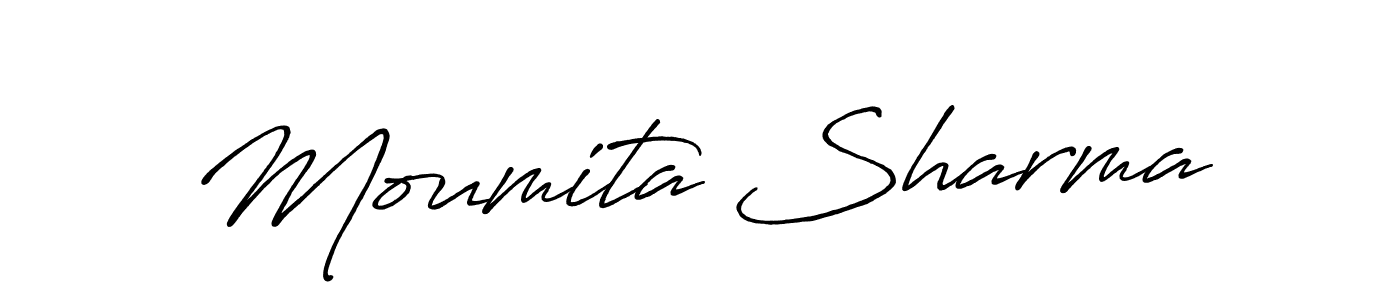 Use a signature maker to create a handwritten signature online. With this signature software, you can design (Antro_Vectra_Bolder) your own signature for name Moumita Sharma. Moumita Sharma signature style 7 images and pictures png