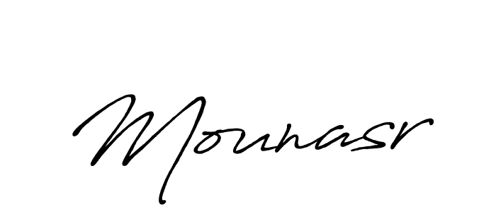 Design your own signature with our free online signature maker. With this signature software, you can create a handwritten (Antro_Vectra_Bolder) signature for name Mounasr. Mounasr signature style 7 images and pictures png