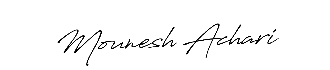 See photos of Mounesh Achari official signature by Spectra . Check more albums & portfolios. Read reviews & check more about Antro_Vectra_Bolder font. Mounesh Achari signature style 7 images and pictures png