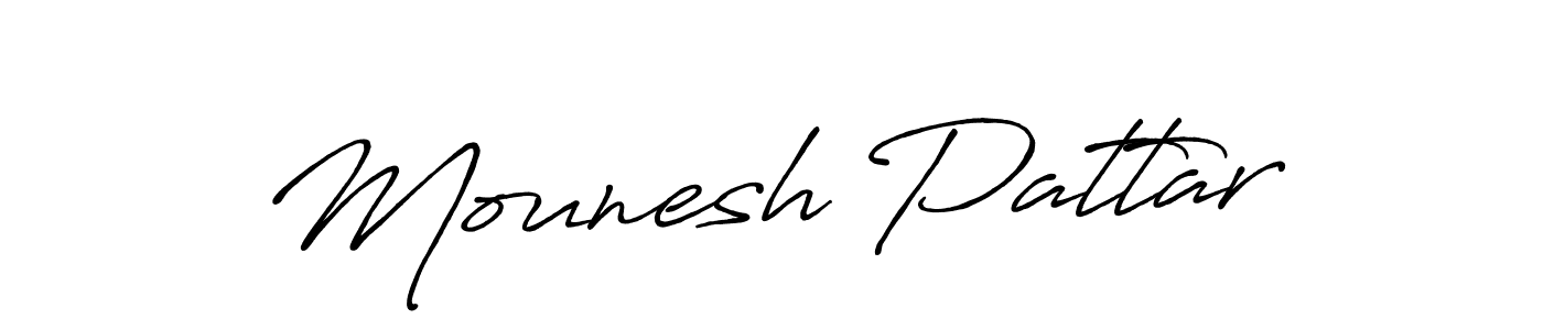 Mounesh Pattar stylish signature style. Best Handwritten Sign (Antro_Vectra_Bolder) for my name. Handwritten Signature Collection Ideas for my name Mounesh Pattar. Mounesh Pattar signature style 7 images and pictures png